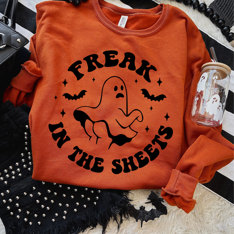 Freak In The Sheets Halloween Sweatshirt