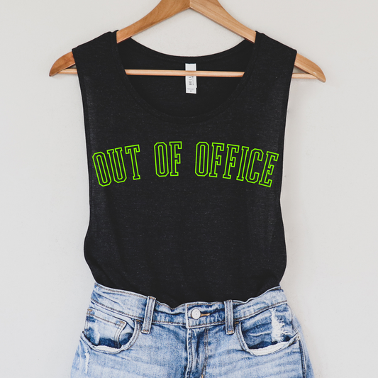 Out Of Office Green Summer Tank Top