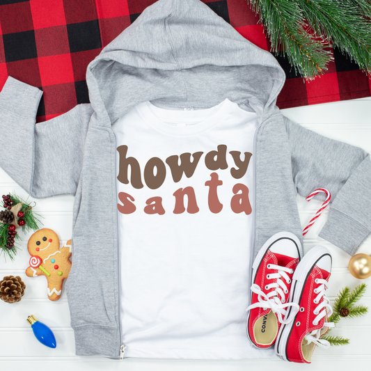 Howdy Santa Christmas Kids Graphic Tee