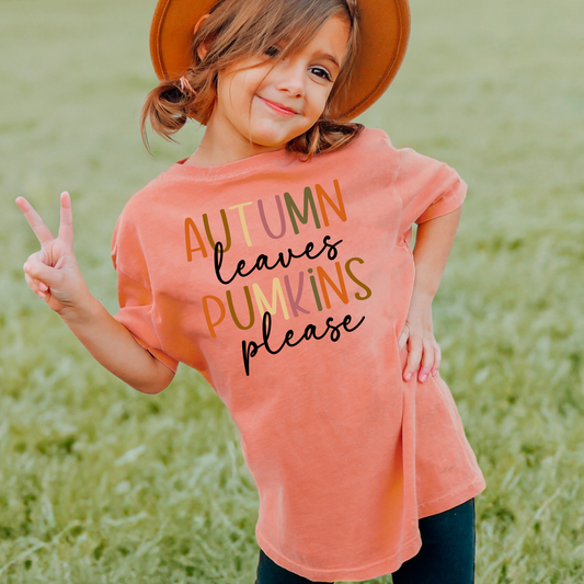 Autumn PLease Comfort Colors Youth Fall Graphic Tee