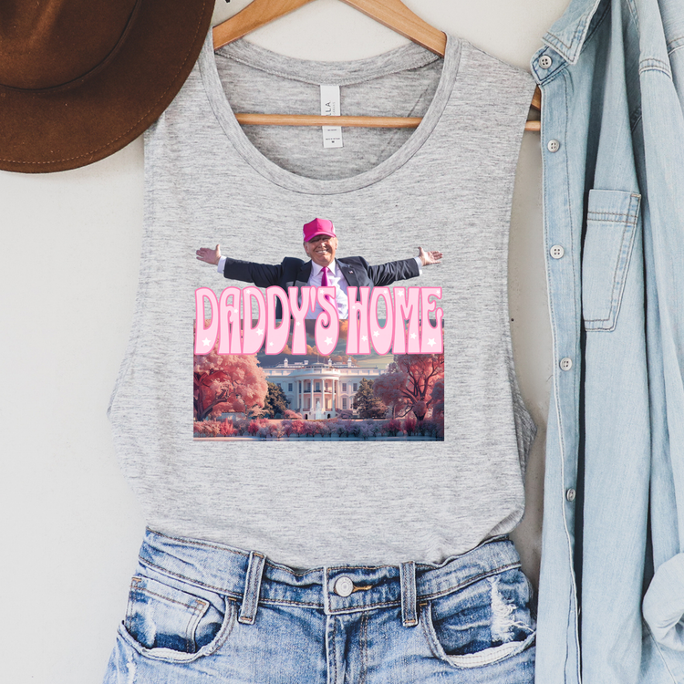 Daddys Home Pink Political Tank Top