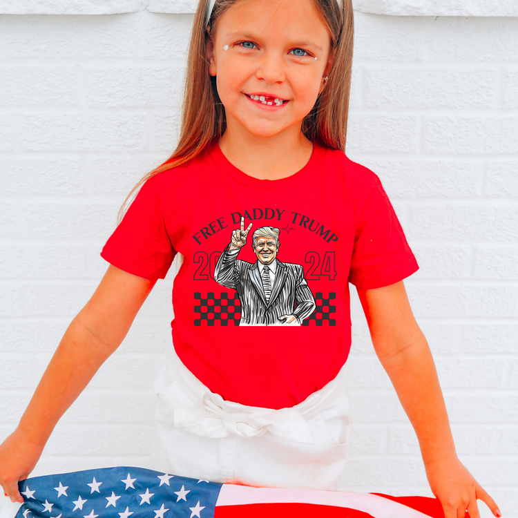 Free Daddy Trump Kids Political Graphic Tee