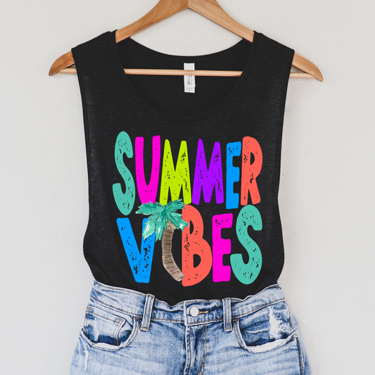 Bright Summer Vibes Summer Tank Top