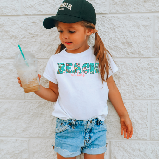 Beach Vibes Kids Summer Graphic Tee