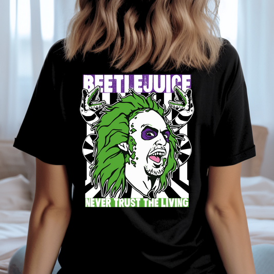 Back and Front Pocket Beetle Juice Adult Graphic Tee