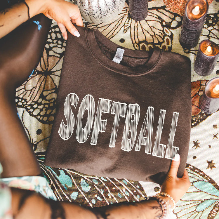 Softball Scribble Sweatshirt