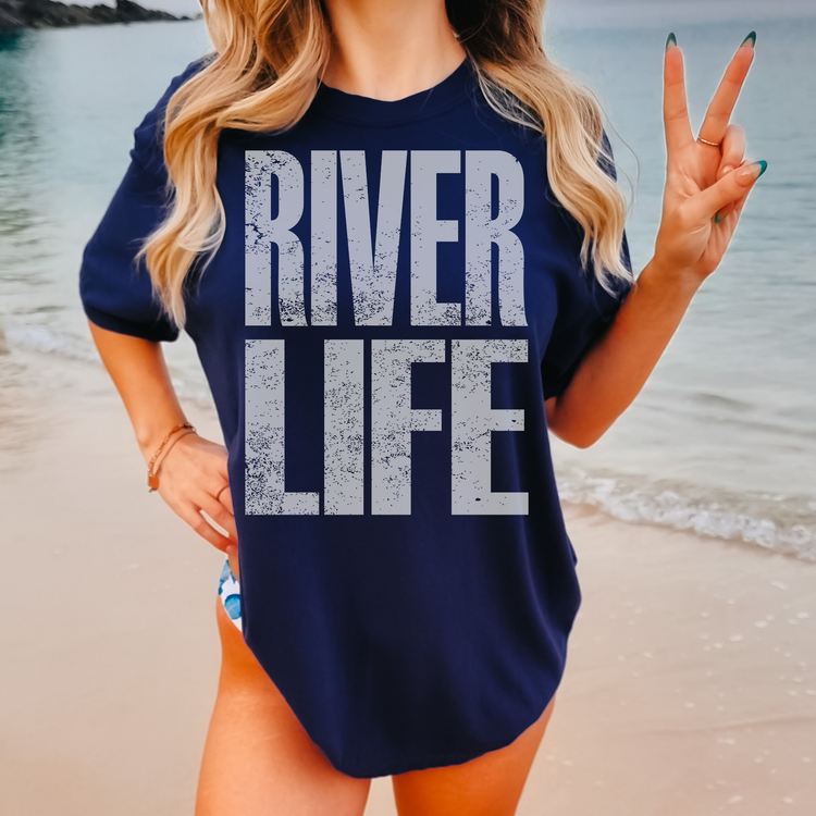 River Life Summer Comfort Colors Graphic Tee