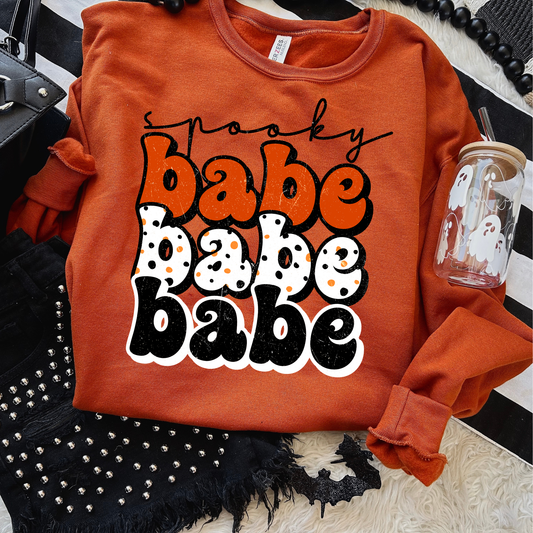 Spooky Babe Babe Babe Halloween Sweatshirt