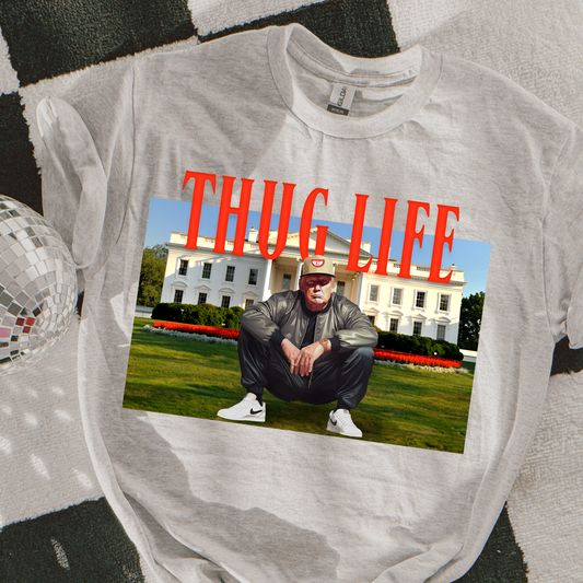 Thug Life Red Graphic Tee