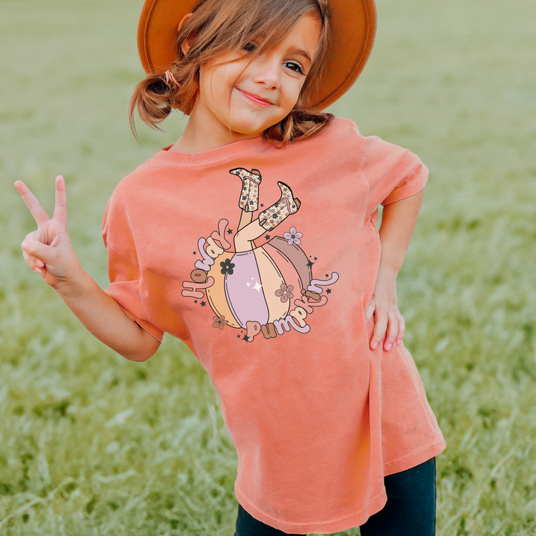 Howdy Pumpkin Comfort Colors Youth Fall Graphic Tee