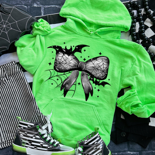 Bats and Bows Halloween Hoodie