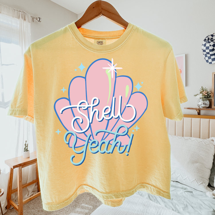 Shell Yeah Cropped Comfort Colors Graphic Tee