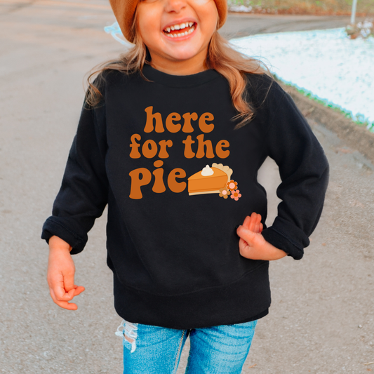 Here For The Pie Kids Sweatshirt