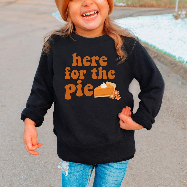 Here For The Pie Kids Sweatshirt