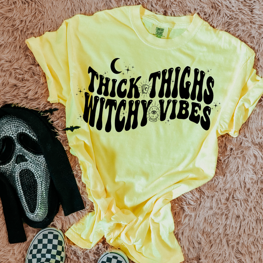 Thick Thighs Witchy Vibes Comfort Colors Graphic Tee