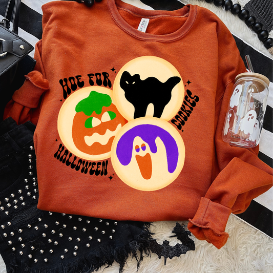 Hoe For Halloween Cookies Halloween Sweatshirt