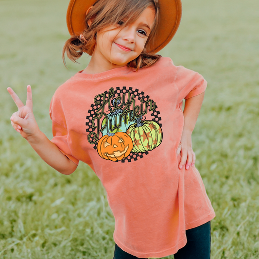 Hey Pumpkin Comfort Colors Youth Fall Graphic Tee