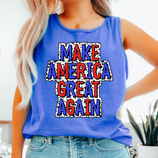 Make America Great Again Polka Dots Comfort Colors Tank Top