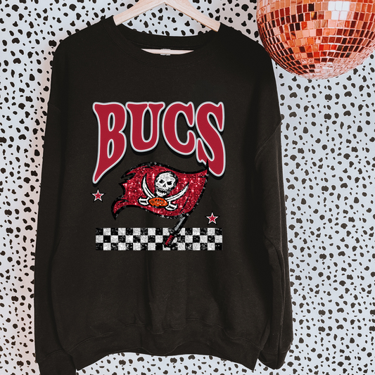 Faux Glitter Bucs Sweatshirt