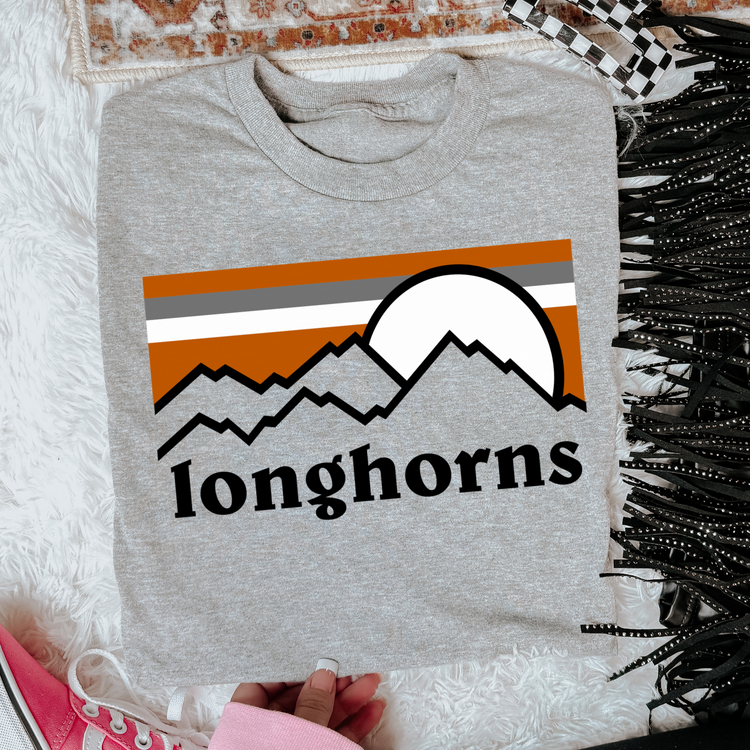 Long Horns Classic Football Graphic Tee