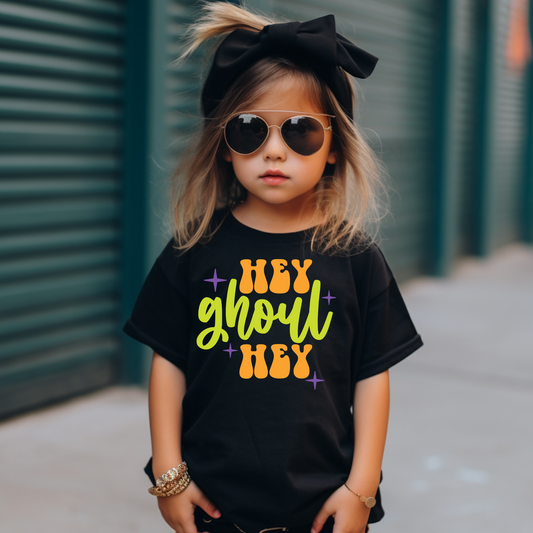 Hey Ghoul Hey Halloween Kids Graphic Tee