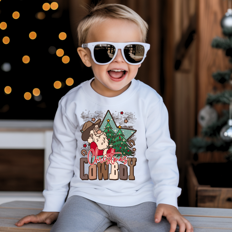 Christmas Cowboy Christmas Long Sleeve Tee