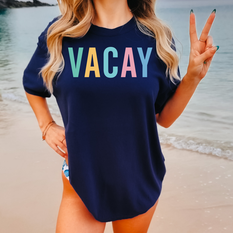 Vacay Soft Colors Summer Comfort Colors Graphic Tee