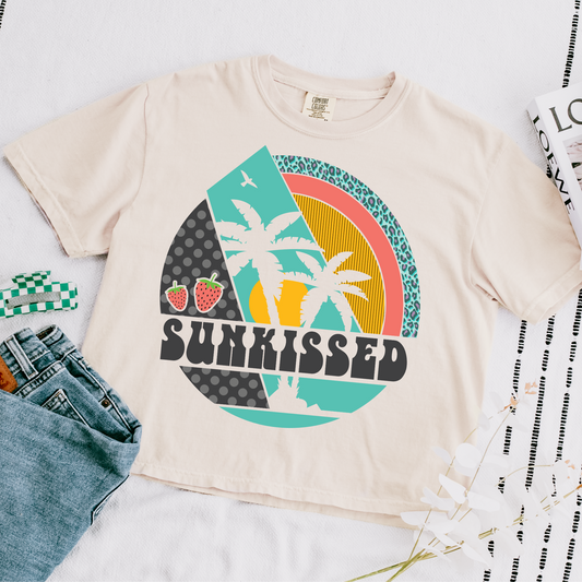 Sunkissed Strawberry Cropped Comfort Colors Graphic Tee