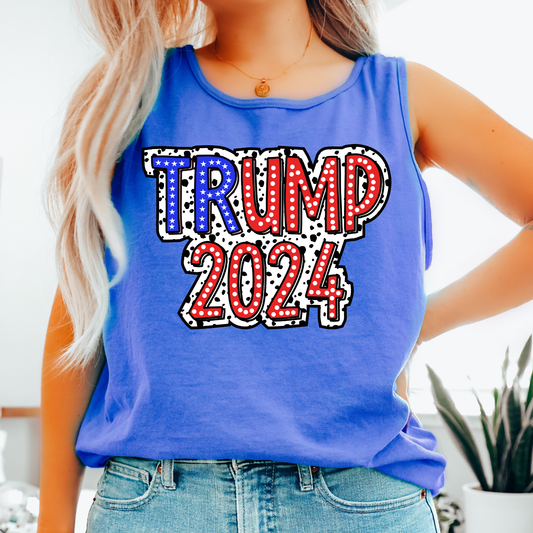 Trump 2024 Polka Dots Comfort Colors Tank Top