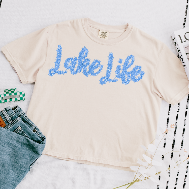 Lake Life Cropped Comfort Colors Graphic Tee