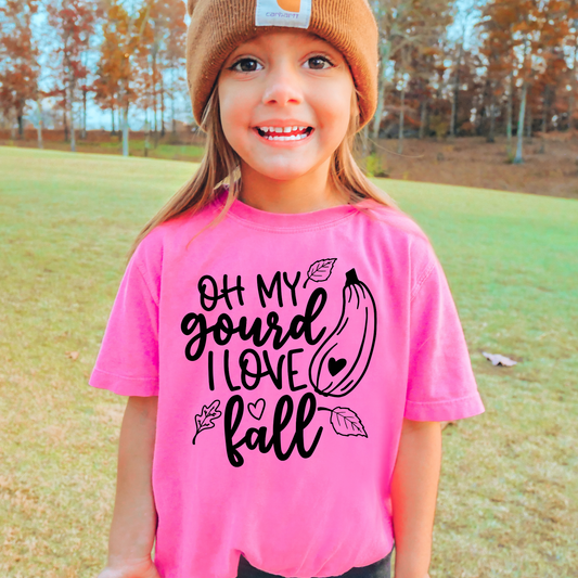 I Love Fall Comfort Colors Youth Fall Graphic Tee