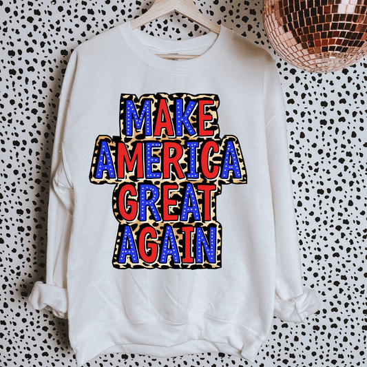 Make America Great Again Leopard Political Sweatshirt