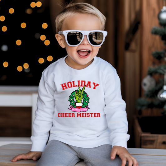 Holiday Cheer Mister Kids Christmas Long Sleeve Tee