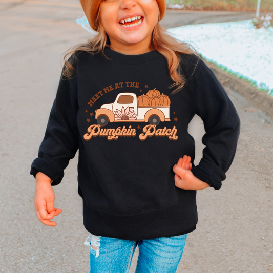 Meet Me At The Pumpkin Patch Kids Sweatshirt