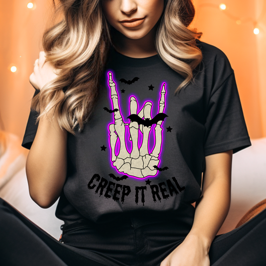 Creep It Real Rock On Season Adult Graphic Tee