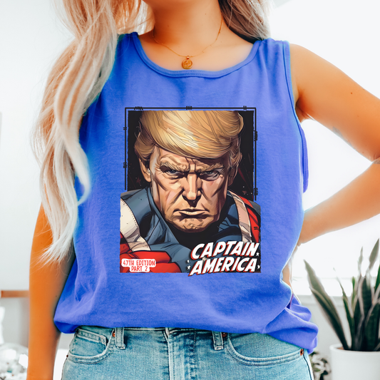 Captain Trump Comfort Colors Tank Top