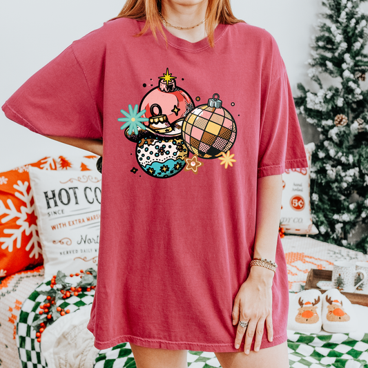 Western Country Balls Comfort Colors Graphic Tee