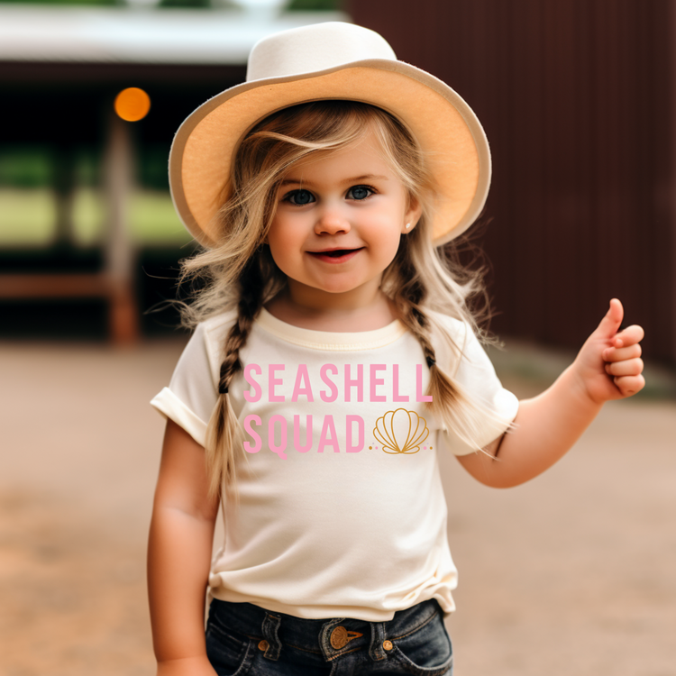 Seashell Squad Kids Summer Graphic Tee