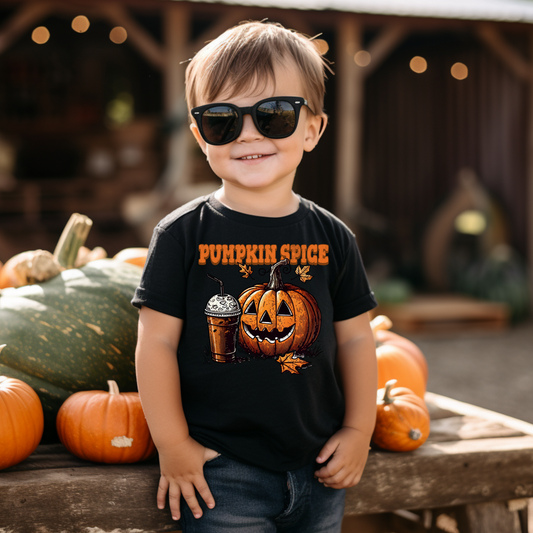 Pumpkin Spice Fall Kids Graphic Tee