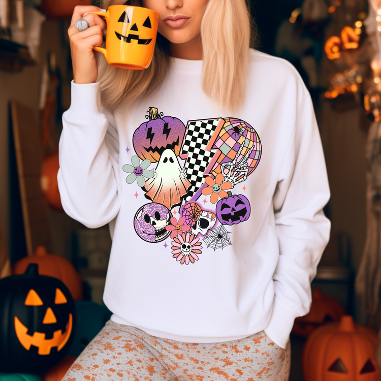 Checkered Halloween  Halloween Sweatshirt