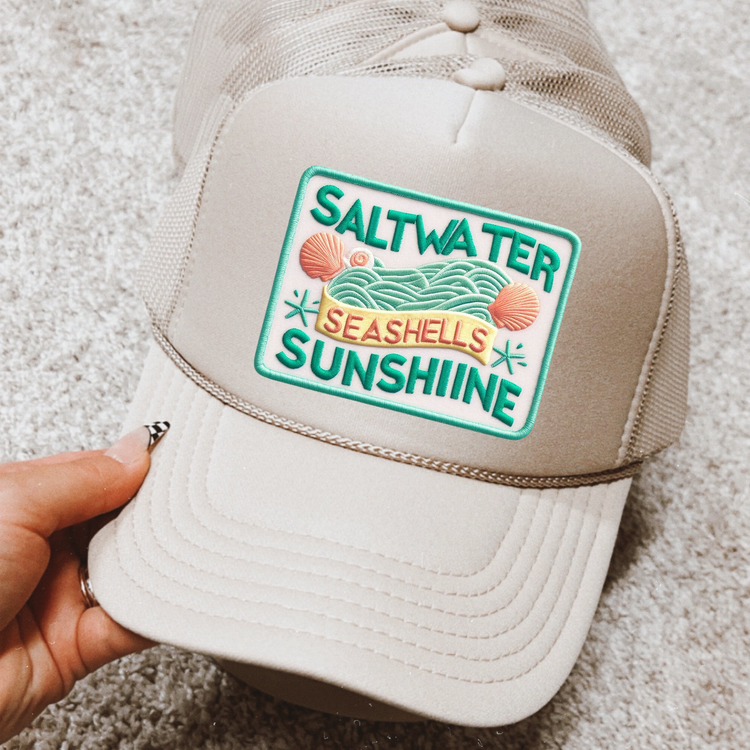 Salt Water Seashells Sunshine Otto Trucker Hat