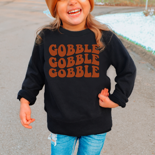 Gobble Gobble Gobble Kids Sweatshirt