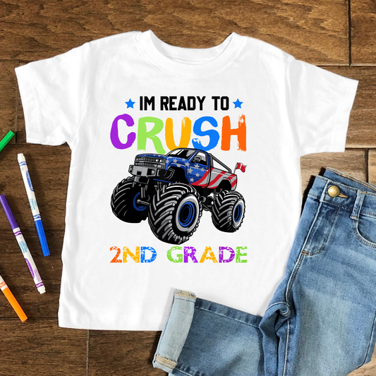 I'm Ready to Crush 2nd Grade Kids Graphic Tee