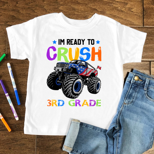 I'm Ready to Crush 3rd Grade Kids Graphic Tee