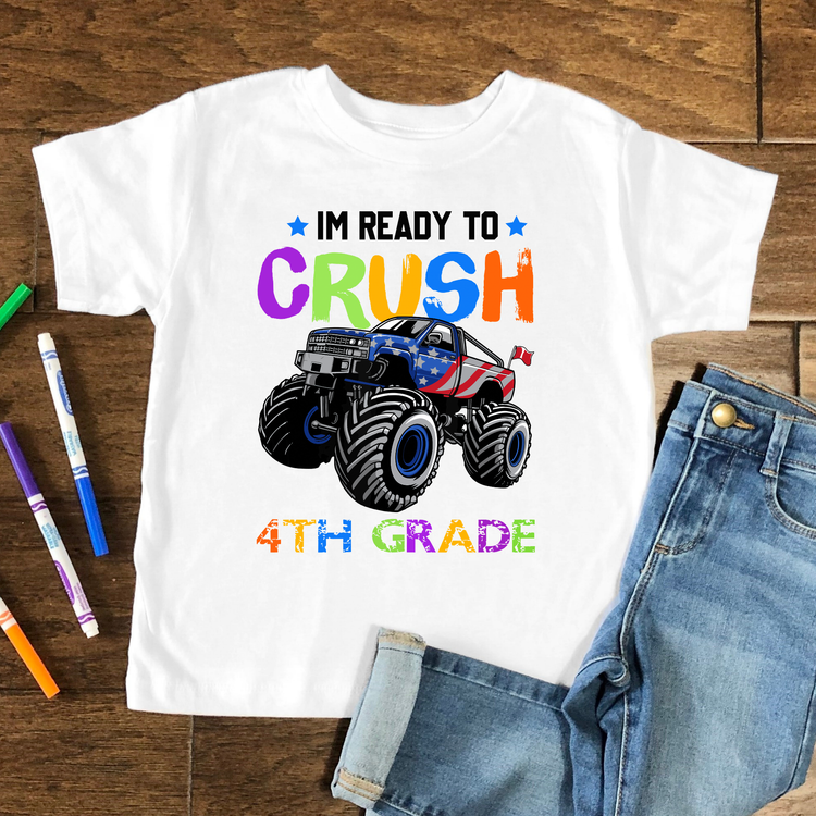 I'm Ready to Crush 4th Grade Kids Graphic Tee