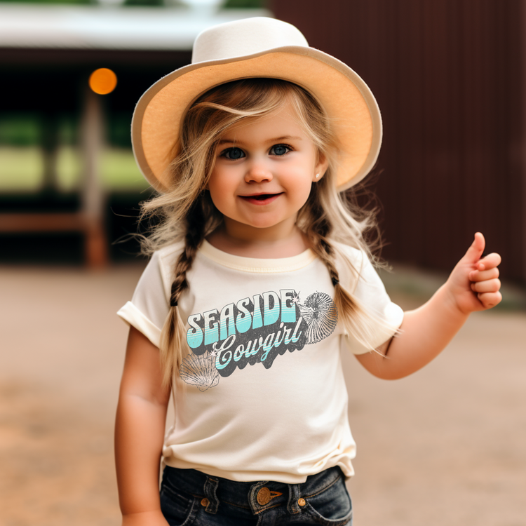 Seaside Cowgirl Kids Summer Graphic Tee