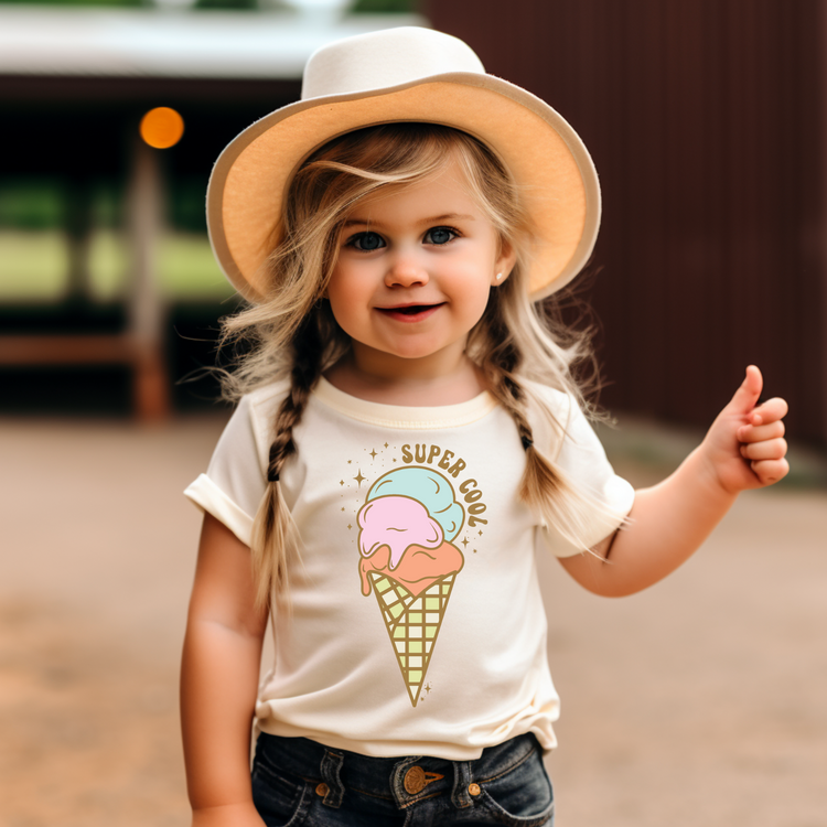 Super Cool Icecream Kid Summer Graphic Tee