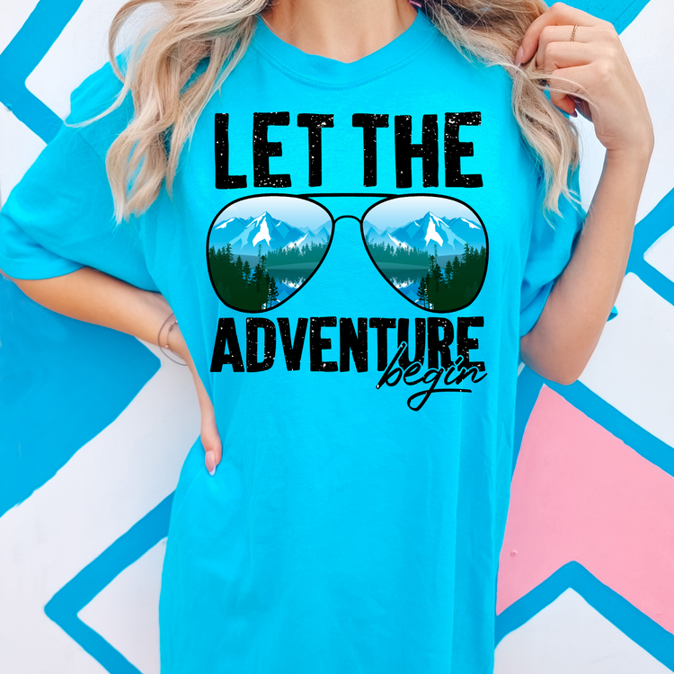 Let The Adventure Begin Comfort Colors Graphic Tee