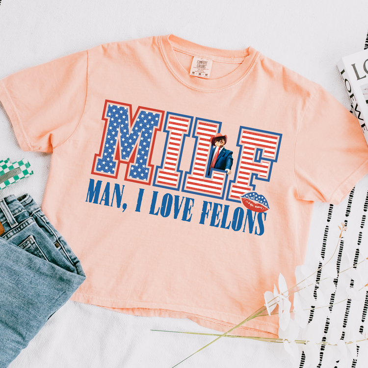 MILF blue Comfort Colors Graphic Tee