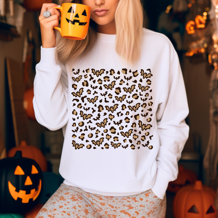 Leopard Bats Halloween Sweatshirt